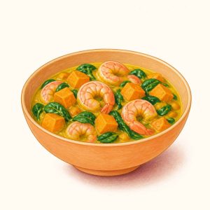 Curry de crevettes